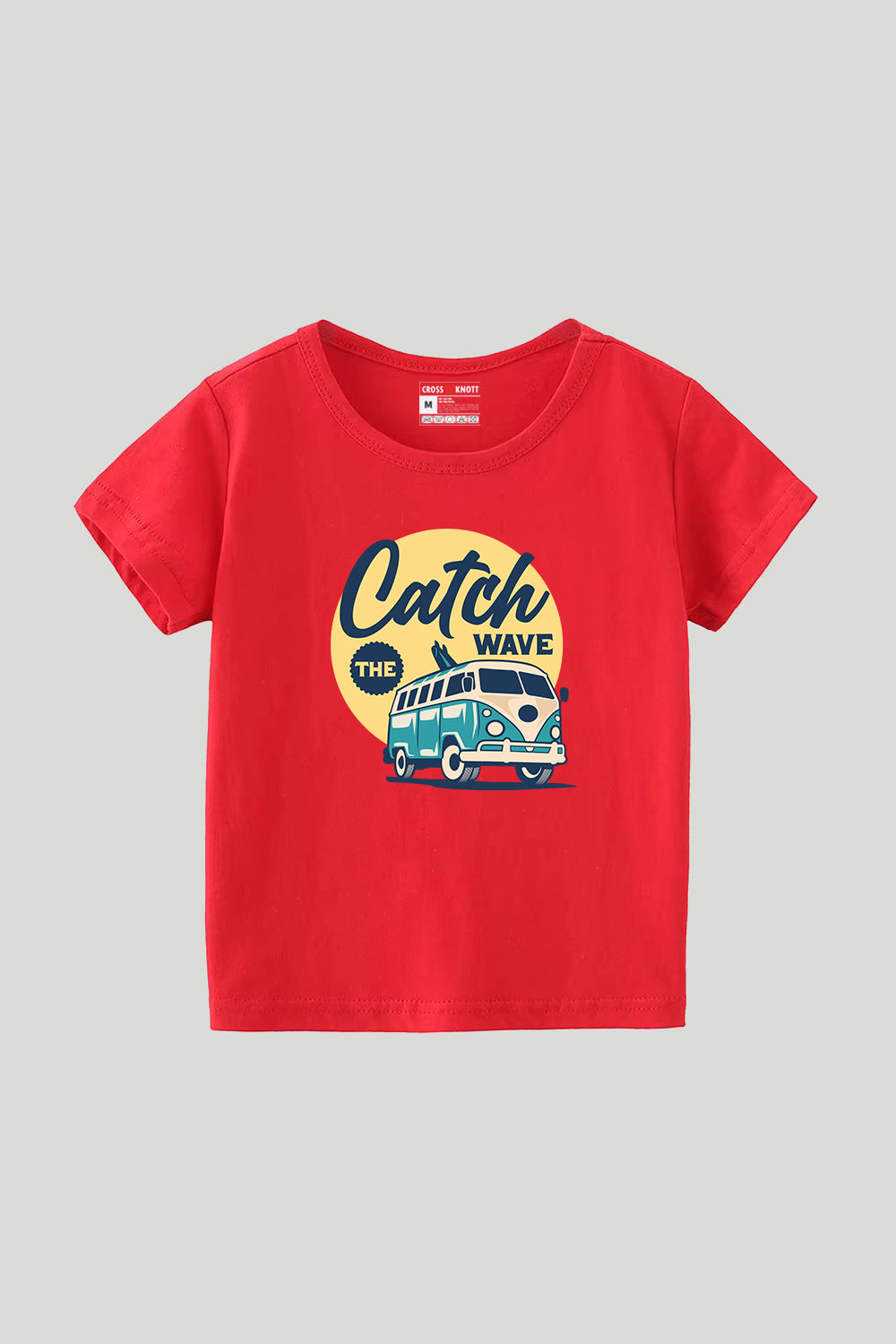 Catch Th Waves Kids Tee - Red