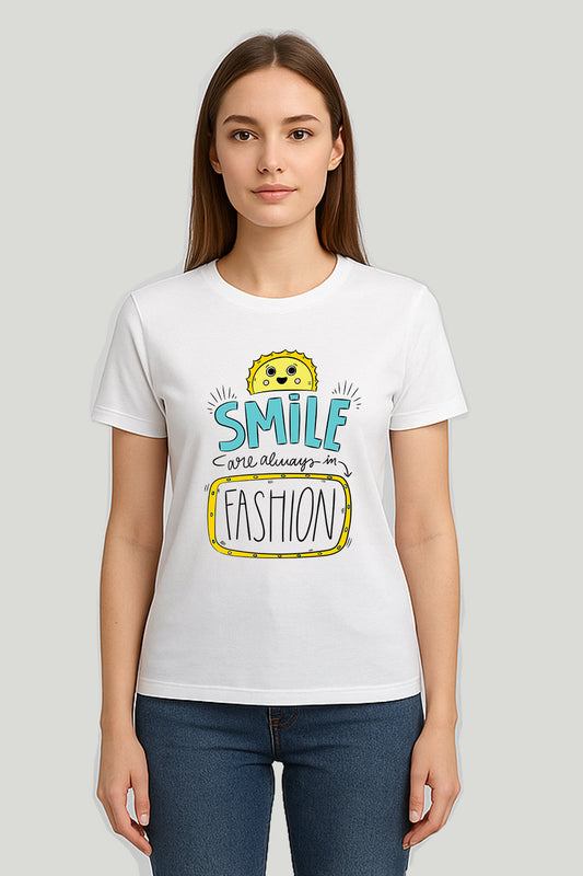 Smile Ladies Tee - White