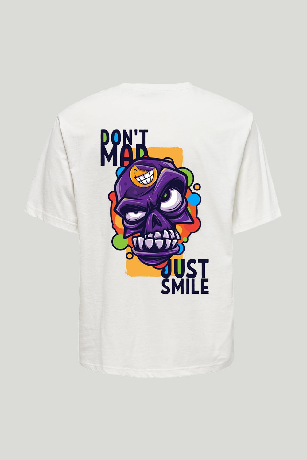 Just Smile Urban Drop Tee - White
