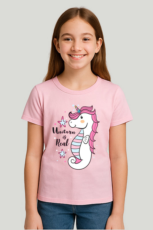 Unicorn Is Real Kids Tee - Pink