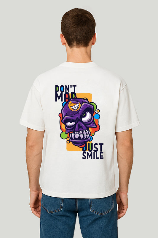 Just Smile Urban Drop Tee - White