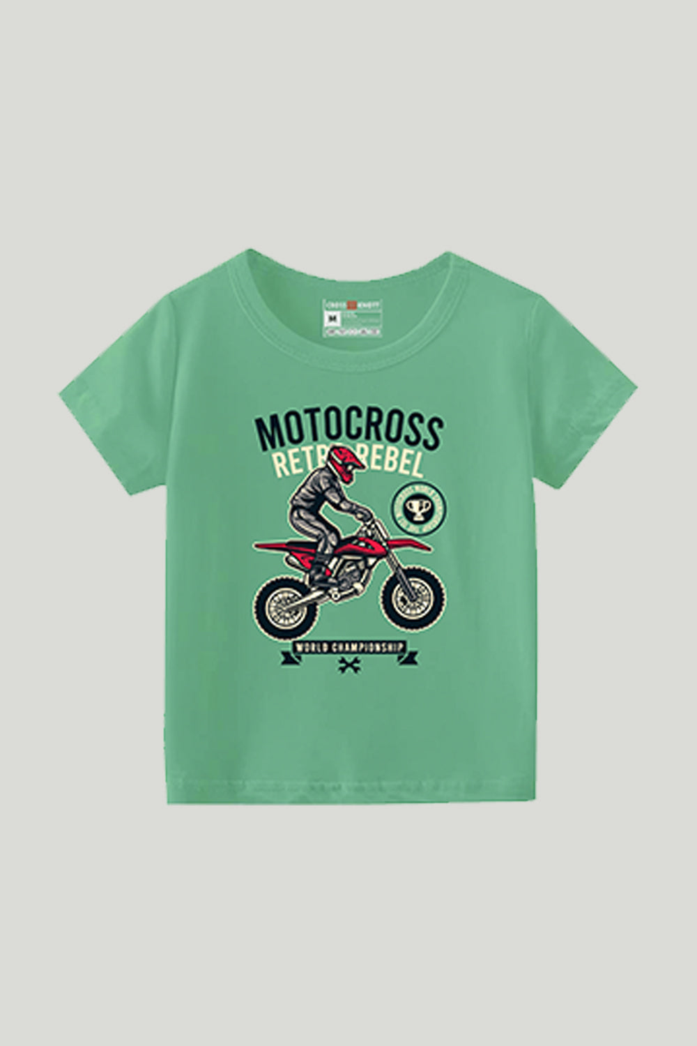 Moto Racer Kids Tee- Mint Green