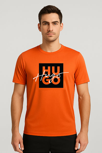 Dual Hgo Box Graffiti Style Tee- Orange