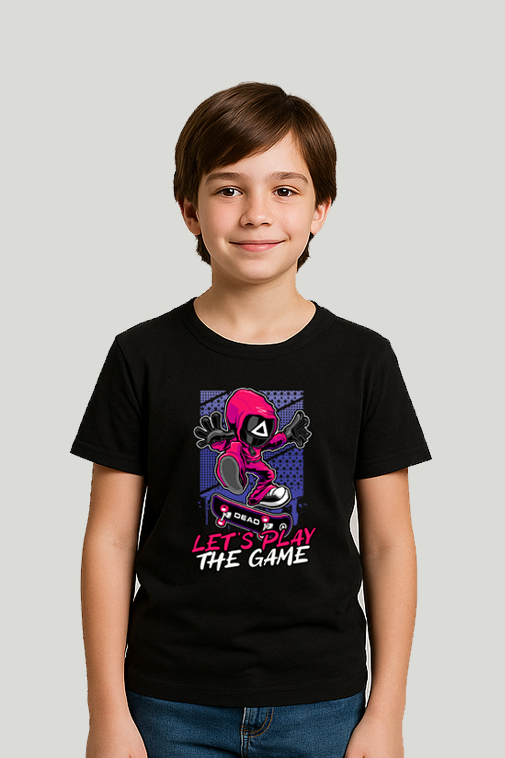 Let's Play Squid Game Kids Tee - Black