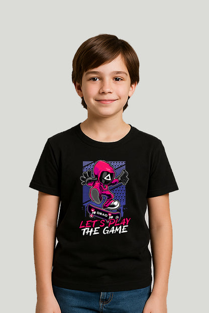Let's Play Squid Game Kids Tee - Black