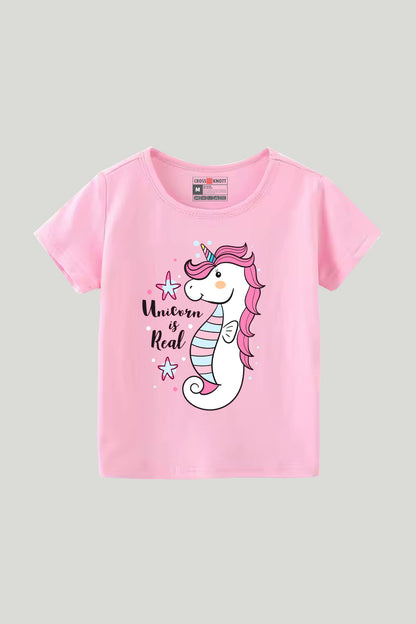 Unicorn Is Real Kids Tee - Pink