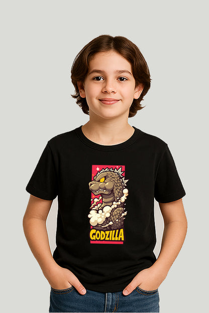 Godzilla Graphic Black Kids Tee – Black