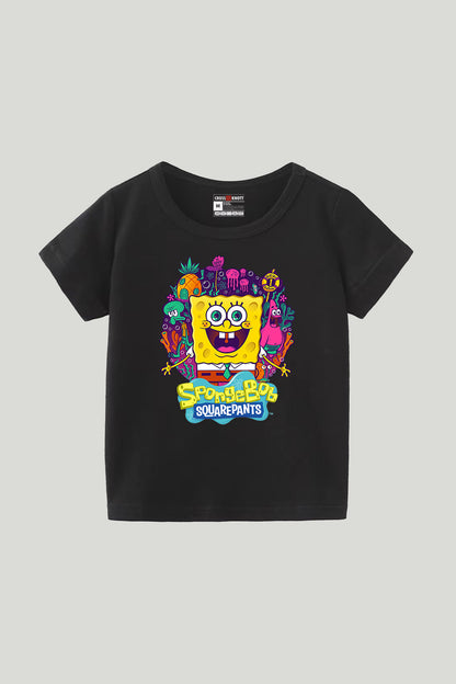 Sponge Bob Square Pants Graphic Tee - Black