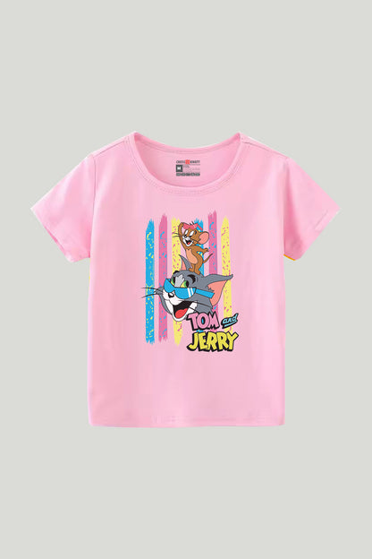 Tom & Jerry Kids Graphic Tee - Pink