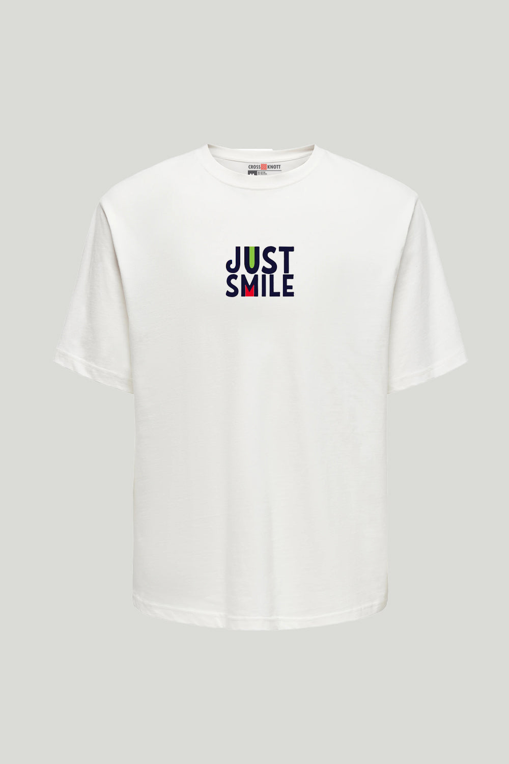 Just Smile Urban Drop Tee - White