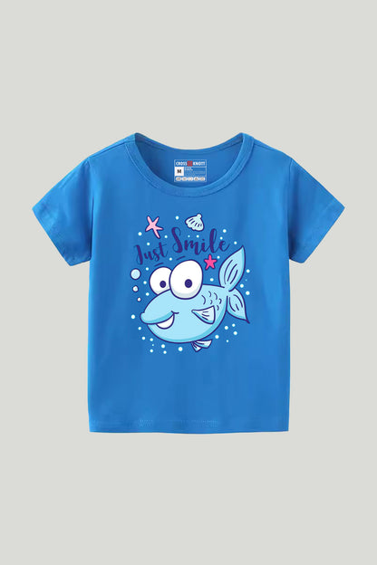 Just Smile Kids Tee - Sky Blue