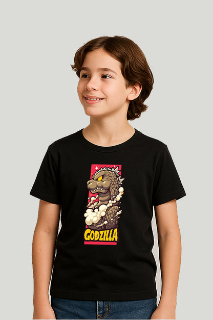 Godzilla Graphic Black Kids Tee – Black