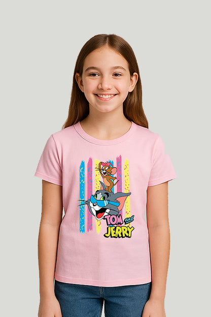 Tom & Jerry Kids Graphic Tee - Pink