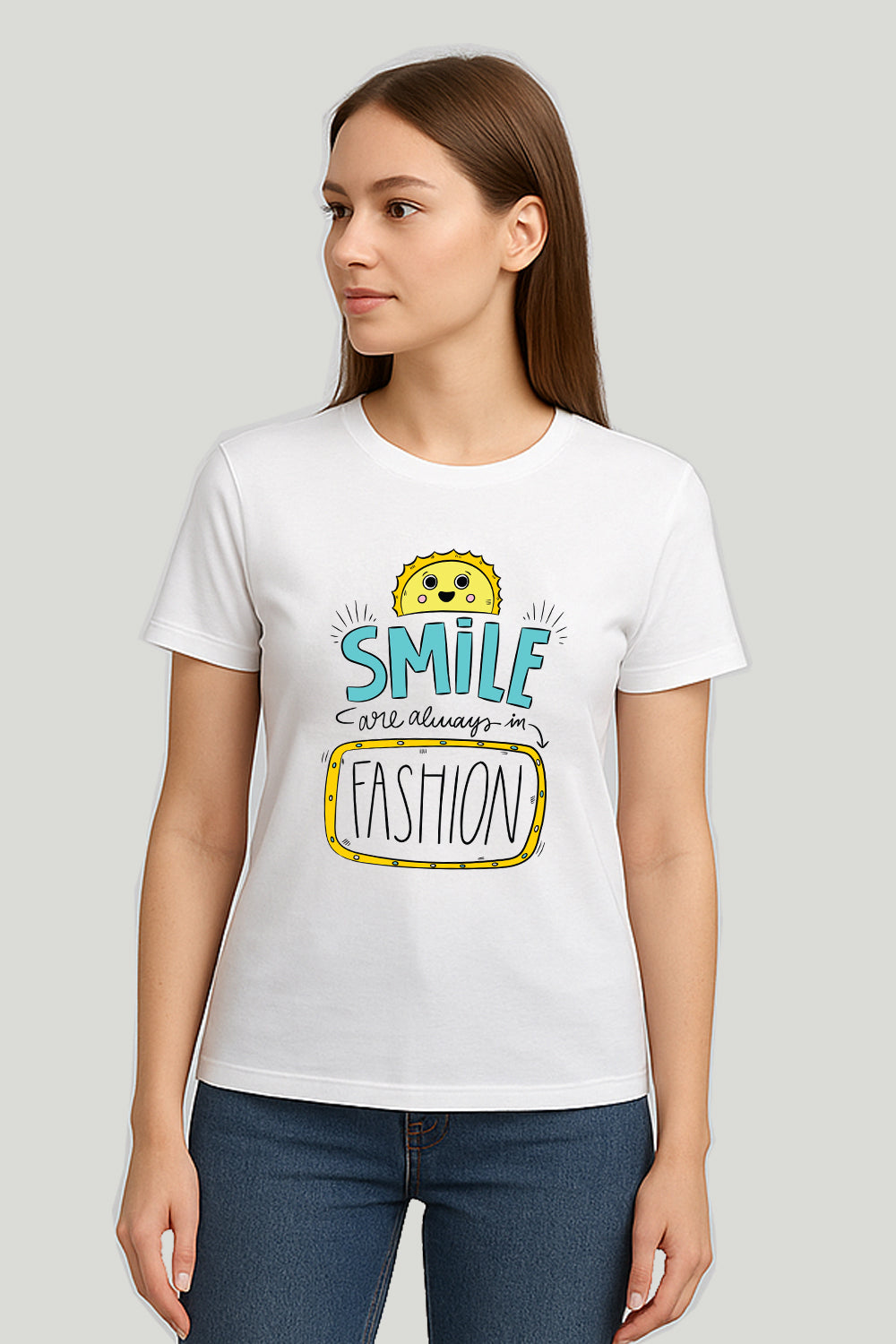 Smile Ladies Tee - White