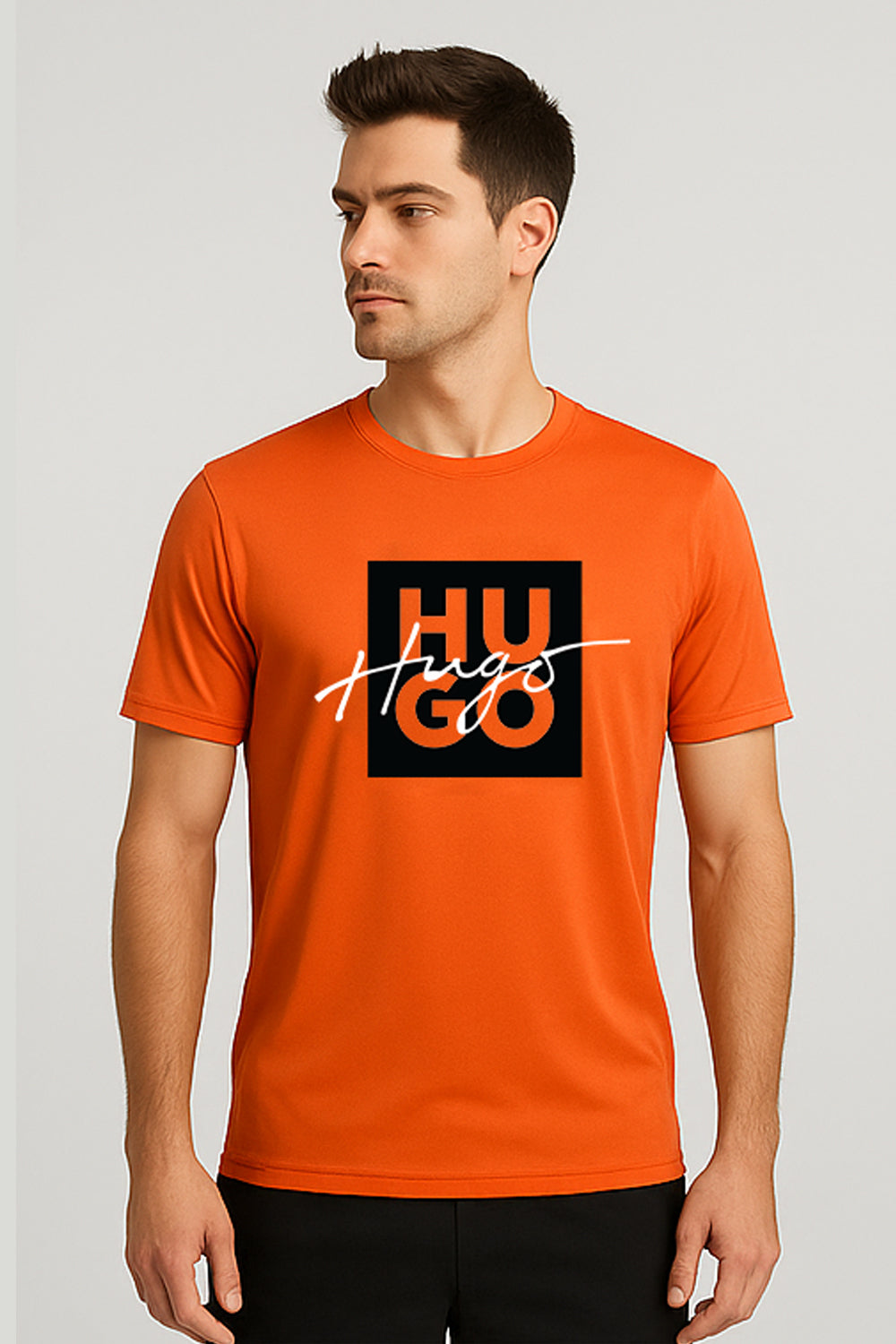 Dual Hgo Box Graffiti Style Tee- Orange