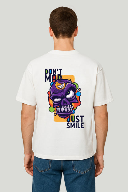 Just Smile Urban Drop Tee - White