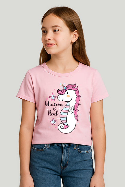 Unicorn Is Real Kids Tee - Pink