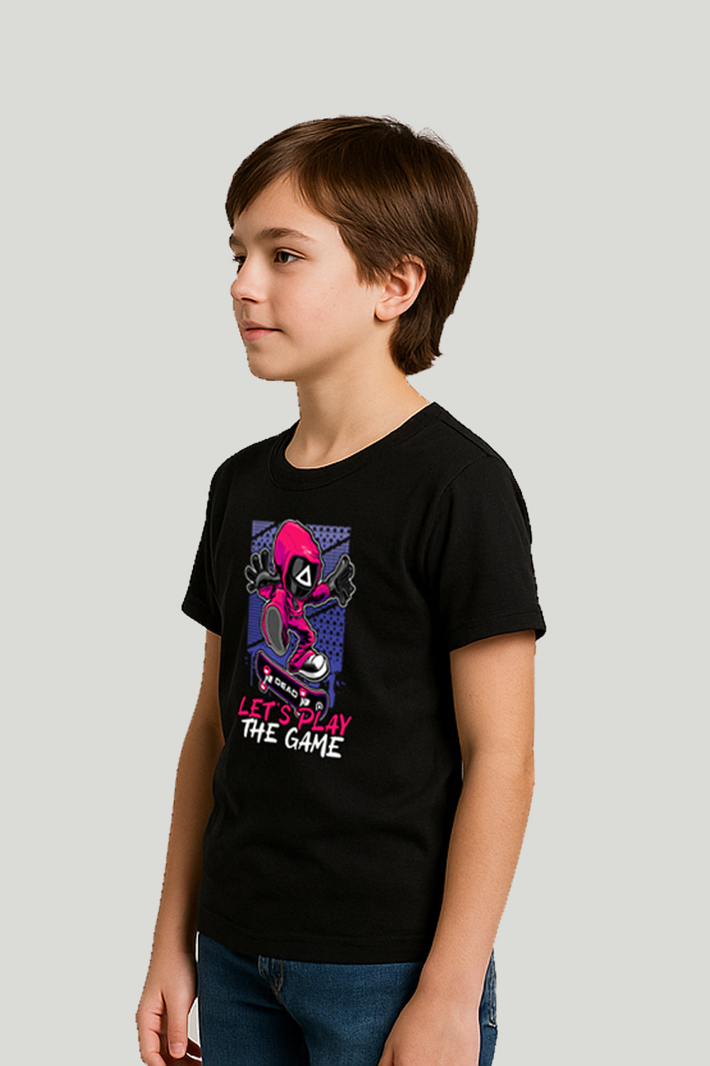 Let's Play Squid Game Kids Tee - Black