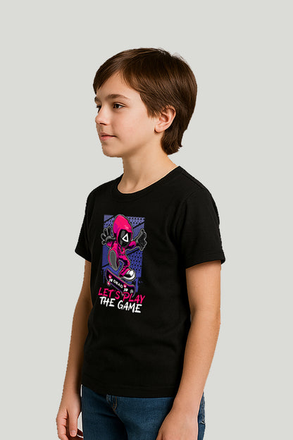Let's Play Squid Game Kids Tee - Black