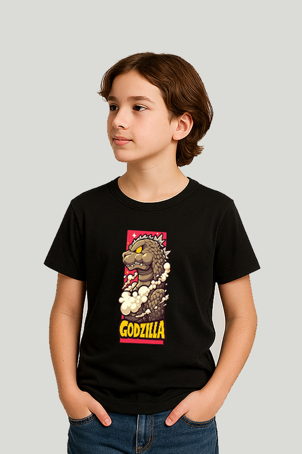 Godzilla Graphic Black Kids Tee – Black