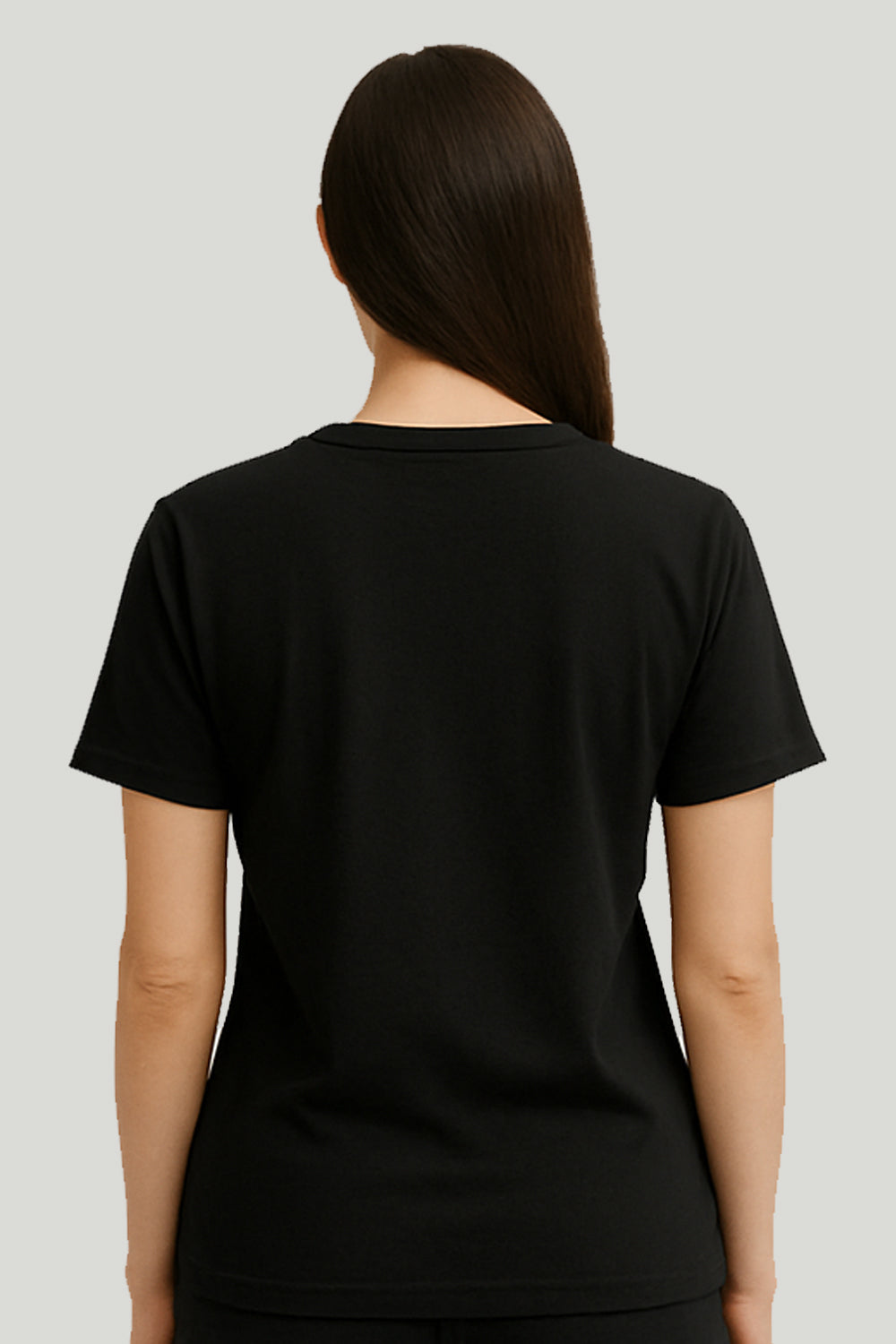 Multi Color Quik Silver Ladies Tee - Black