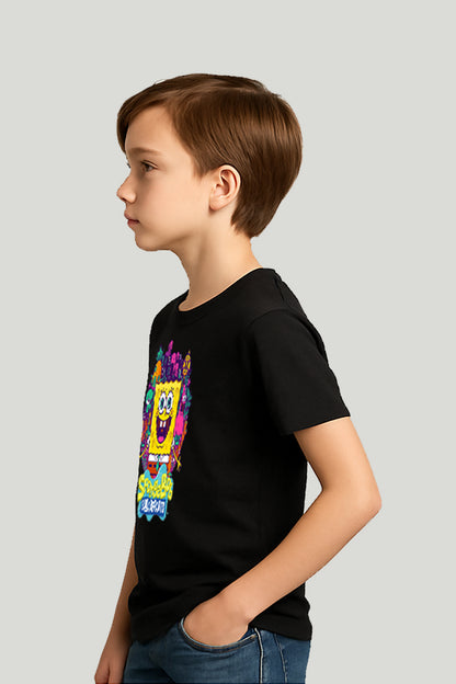 Sponge Bob Square Pants Graphic Tee - Black