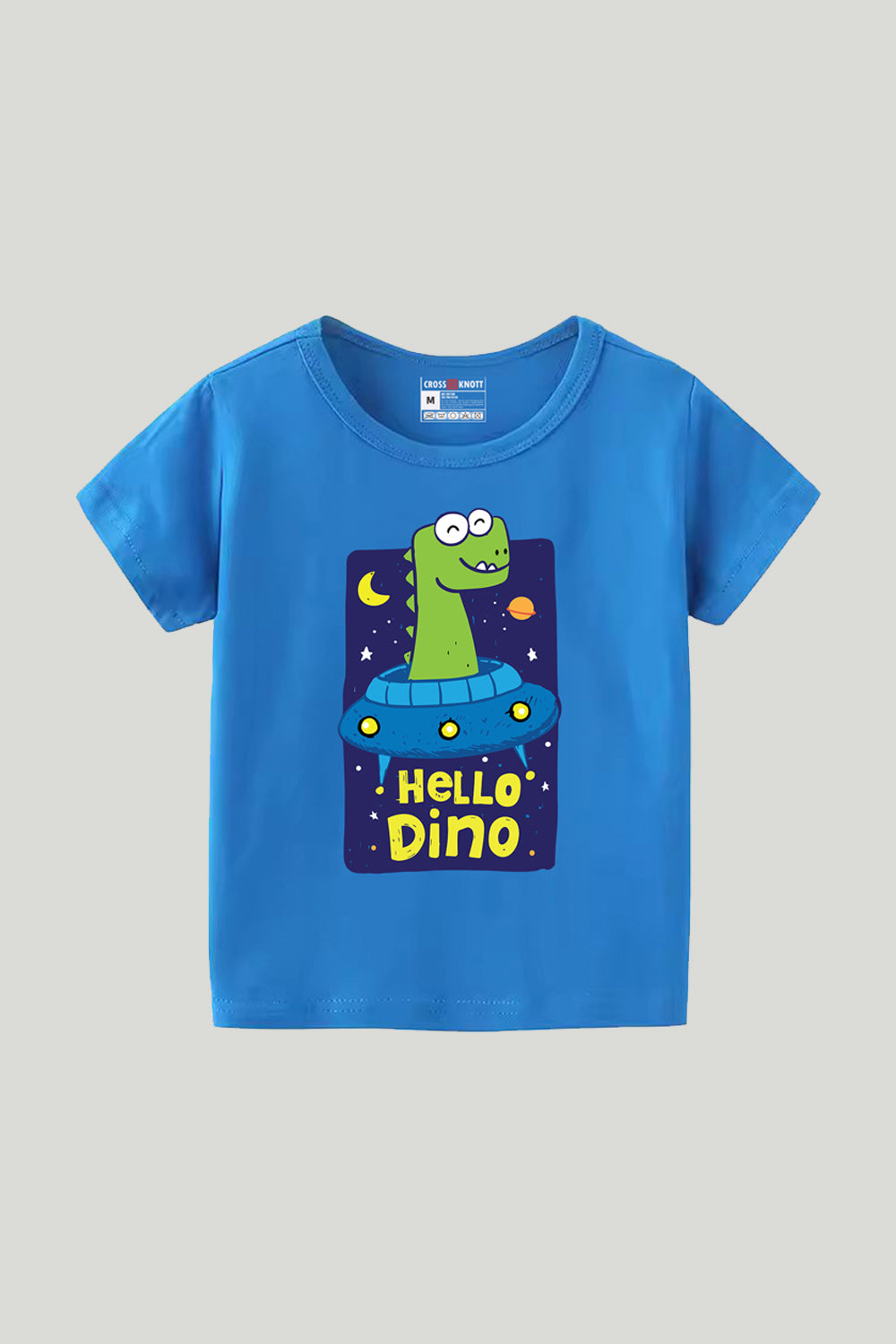 Hello Dino Graphic Tee - Sky Blue