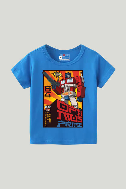 Optimus Prime Transformers Kids Tee - Sky Blue