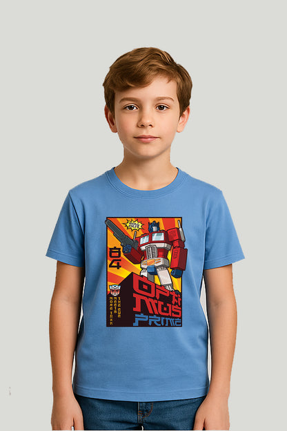 Optimus Prime Transformers Kids Tee - Sky Blue